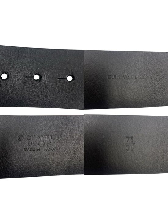Chanel Gripoix Belt CC Logo Suede Purple